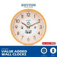 ราคา นาฬิกาแขวน RHYTHM นาฬิกาติดผนังมินิมอล สีไม้ทรงกลม ลายบ้าน ขนาด 26.5 ซม. (54753149995)
