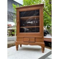 ราคา ตู้ไม้สักวินเทจ ตู้โชว์ สูง63 xยาว38xลึก16cm ตู้โชว์ของจิ๋ว ของที่ระลึก ตู้โชว์พระเครื่อง เครื่องราง (29761280584)