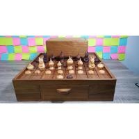 ราคา ชุดหมากรุกไทยคาณฑีวะพร้อมกระดานลิ้นชักไม้และกล่องไม้แบบมีช่อง (5139471573)