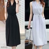 ราคา แฟชั่นเกาหลี เดรสยาวผ้าเรย่อน (622939990)