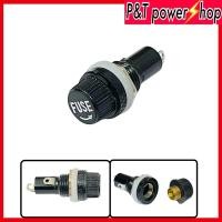 ราคา P&T power shop ฐานฟิวส์หลอดแก้ว กระบอกฟิวส์ดำหน้าตู้ 5x20mm 10A 220VAC (12358994663)