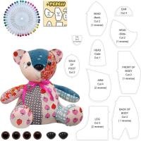 ราคา ชุดไม้บรรทัดแม่แบบรูปแบบเย็บผ้า Memory Bear พร้อมคู่มือคําแนะนํา, แม่แบบลายหมีหน่วยความจําสําหรับเย็บผ้า (เพิ่มความสูง 12IN) (54003142827)