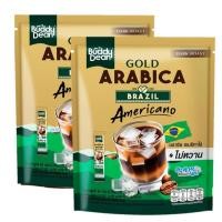 ราคา Buddy Dean GOLD Arabica BRAZIL Americano Coffee บัดดี้ดีน โกลด์ บราซิล อเมริกาโน่ (สูตรไม่หวาน) 2g. x 27ซอง (2แพค) (40526077524)