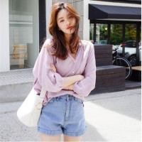 ราคา เสื้อผ้าลินิน สีม่วง (2213394524)