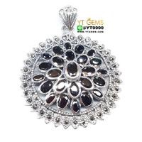 ราคา จี้นิล จี้เงินแท้ 92.5% รมดำ ประดับ พลอยนิล (cz) ตกแต่ง แมกกาไซต์ YTG-9275 (4329226313)