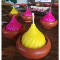 ราคา เทียนรูปขนมโมทกะ(มีถ้วยดินเผา) ผางประทีป สำหรับจุดบูชา องค์พระพิฆเนศ (8363329804)