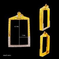 ราคา กรอบพระ กรอบสมเด็จฝังเพชร งานอิตาลีพรีเมียม ขนาดหน้าจอ 3*4.2 (54354409348)