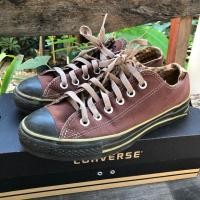 ราคา รองเท้าผ้าใบ Converse มือสอง ของแท้ มีกล่อง (สีน้ำตาลช็อกโกแลต) (6313613603)
