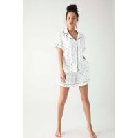 ราคา Mango set ชุดนอน ผ้าคล้ายซาติน น่ารัก ลายหัวใจ (27257940226)