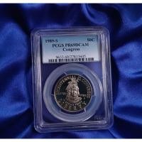ราคา เหรียญเกรด PCGS PR69DCAM - 200th Anniversary of the Congress Proof Half Dollar 1989-S (20552985922)