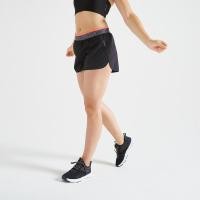 ราคา กางเกงขาสั้นออกกำลังกายผู้หญิง กางเกงฟิตเนส DOMYOS Fitness Loose Shorts - Black กางเกงขาสั้นผู้หญิง ทรงหลวม คาร์ดิโอ (10780971337)