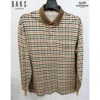 ราคา DAKS LONDON แท้ อก44 เสื้อยืดโปโลแขนยาวลาย house check (4583626396)