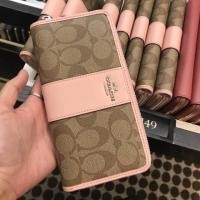 ราคา #Coach Signature PVC Leather Accordion Zip Wallet รุ่น #F54630 (987337863)