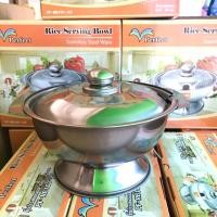 ราคา perfectโถข้าว โถใส่ข้าว ที่ใส่ข้าว โถ ข้าว สแตนเลส โถข้าวสแตนเลส หม้อข้าว ชามข้าว ขนาด 22cm (13445302669)