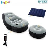 ราคา Intex โซฟาเป่าลม เก้าอี้เป่าลม พร้อมที่วางเท้า อัลทร้าเล้าจน์ สีขาว รุ่น 68564 + หมอนเป่าลม 1 ใบ และ ที่สูบลม (25634139869)