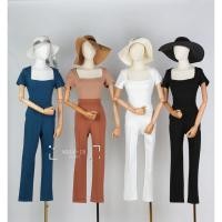 ราคา กางเกงขายาวเอวสูงตีเกล็ดหน้า (4469493543)