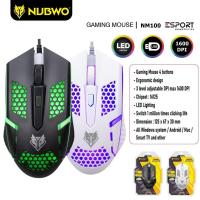 ราคา NUBWO NM-100 เมาส์ เมาส์เกมมิ่ง เล่นเกม MOUSE USB GAMING OPTICAL มีไฟ RGB 1600DPI (55950119018)