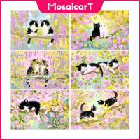 ราคา MAดอกไม้แมวน่ารัก 5D DIY ภาพวาดเพชร/ภาพสีน้ํามันดิจิตอลคริสตัลปักครอสติสเพชรโมเสคชุดเย็บปักถักร้อย Rhinestone ตกแต่งบ้าน 30x40 ซม. (40161149699)