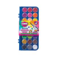 ราคา สีน้ำมาสเตอร์อาร์ต 24 สี ชนิดก้อน MASTERART สีน้ำตลับ สีน้ำหลุม ฟรีพู่กัน (25342200836)
