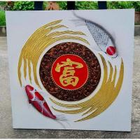 ราคา ภาพวาดปลาคราฟมงคลขนาด60×60cm (27559682646)