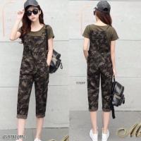 ราคา ชุดเซท 2 ชิ้น เอี๊ยมลายทหาร+เสื้อยืด (2611757942)