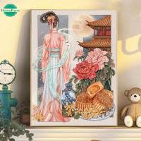 ราคา 【HF】ภาพวาดปักเพชร พลอยเทียม แนวโมเสก ลายจีนโบราณ 5D DIY สําหรับตกแต่งบ้าน (22448834919)