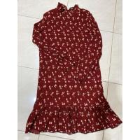 ราคา เดรสอัดพลีทลายดอกสีแดงเลือดหมู (5416104655)