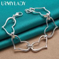 ราคา สร้อยข้อมือเงินแท้ เกรด 925 จี้รูปหัวใจ ขนาดใหญ่ เครื่องประดับ แฟชั่นสําหรับผู้หญิง งานแต่งงาน งานหมั้น ปาร์ตี้ เครื่องประดับแฟชั่น (23659935885)