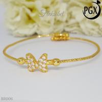 ราคา PGX Xuping สร้อยข้อมือกําไลข้อมือยืดหยุ่นชุบทอง - BR006 (40105743628)