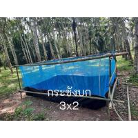 ราคา กระชังบกเลี้ยงกบ ขนาด3x2เมตร ยกขอบสูง30เซน มุ้งสูง90เซน ผ้าHDPE (7358917306)