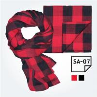 ราคา Pakamian ผ้าพันคอลายผ้าขาวม้า SA-07 (แดง, ดำ) (209052654)