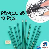 ราคา INEXSHOP - แพ็ค 10 แท่ง ดินสอ 2B ดินสอทำข้อสอบ ดินสอไม้ pencil 2B (22914264816)