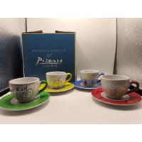 ราคา Picasso Living Masterpiece Editions Ltd. The Crayon Collection Set of 4 Espresso Cups ans Saucers ใหม่ในกล่อง (29117479264)