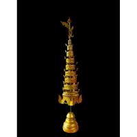 ราคา ฉัตรขนาด12นิ้ว 9ชั้น วัสดุทองเหลือง พ่นสีทองคำ (29260792729)