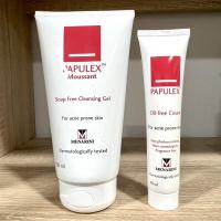 ราคา Papulex oil-Free Cream 40ml+Papulex Moussant Soap Free Cleansing Gel 150 mL+cream40ml ชุดคนเป็น สิว ผิวมัน ผิวแพ้ง่าย (8709875035)