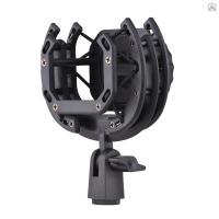 ราคา Microphone Shock Mount Suspension Holder Clip 180° Foldable for Condenser Microphone Mounting (12126810248)