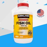 ราคา (Exp.08/2027)Kirkland Signature Fish Oil 1000 mg 400 Softgels (24934744708)