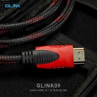 ราคา GLINK GLINK09 HDTV-CABLE HDMI 5M VERSION 1.4 4K 24Hz สายถักดำ-แดง ความยาว 5 เมตร (27065485709)
