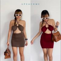 ราคา Mary dress เดรสเข้ารูปผูกคอ เดรสสายฝอเข้ารูปคล้องคอ เดราสายฝอแซ่บ ชุดเดรสเว้าหลัง (18720172532)