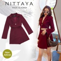 ราคา (NITTAYA) เดรสสูทแดงแขนยาวเว้าหน้า (23027896095)