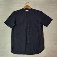 ราคา Uniqlo เสื้อเชิ้ต ลินิน คอจีน แขนสั้น สีกรมเข้ม Size L ชาย มือ2 (25987716831)