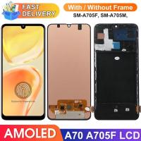 ราคา 6.7 "Super AMOLED A70 จอแสดงผลสําหรับ Samsung Galaxy A70 A705F A705FN จอแสดงผล Lcd หน้าจอสัมผัสดิจิตอลพร้อมกรอบ (42227417801)