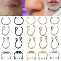 ราคา Alittlesearch11 สแตนเลสแหวนจมูกปลอมและลิป hoop, septum, และแหวน C clip สำหรับผู้หญิง ไม่จำเป็นต้องเจาะ (41106705756)