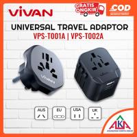 ราคา VIVAN Travel Adapter VPS-T001A / VPS-T002A Adapter / Converter US / AUS / NZ / EU / UK USB Fast Charging 12W Universal (41805806682)