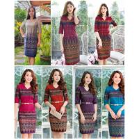 ราคา เดรสผ้าไทย ชุดผ้าฝ้าย ชุดทำงานผ้าไทย ชุดเพื่อนเจ้าสาว ชุดแซกผ้าไทย มีเก็บเงินปลายทาง (7923104439)