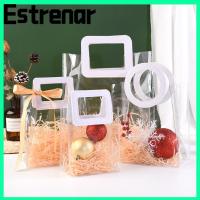 ราคา Estrenar กระเป๋าช้อปปิ้งใส, กระเป๋าโท้ตหูหิ้วทรงสี่เหลี่ยม PVC, กระเป๋าเก็บของกันน้ําแบบใสด้ามจับทรงกลม (27668039326)