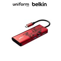 ราคา สายต่อพ่วง USB BELKIN USB-C Multimedia Hub 7 in 1 Pass 100W Red- Spiderman (26881812133)