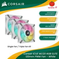 ราคา CORSAIR ML120 RGB ELITE 120mm PWM Magnetic Levitation Fan สีขาว - พัดลมเดี่ยว/พัดลมสามเท่า (54354588314)