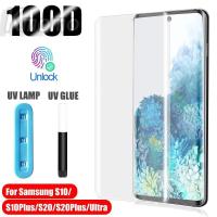 ราคา ตัวป้องกันหน้าจอกระจกนิรภัยแบบใส UV แบบเต็มกาว UV Full Liquid Samsung Galaxy S22 Ultra S21 Note 20 Ultra 5G S20 S10 S8 S9 Plus S10E Note 8 9 10 Plus (5696324314)