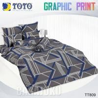 ราคา TOTO (ชุดประหยัด) ชุดผ้าปูที่นอน+ผ้านวม ลายกราฟฟิก Graphic Print TT809 สีเทา #โตโต้ กราฟฟิก (26879127803)